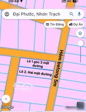 bán đất 101m2 2mặt tiền tại hùng vương, phú đông, nhơn trạch, đồng nai, giá tốt 2,3 tỷ