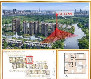 bán căn hộ 3pn 2wc căn góc view sông masteri park place (the global city)