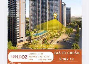 độc quyền 1pn view sông giá 5,789 tỷ masteri park place