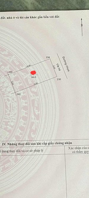 bán đất phân lô tứ hiệp - diện tích 84 m2/ mặt tiền 6 mét - vỉa hè - giá 21,5 tỷ