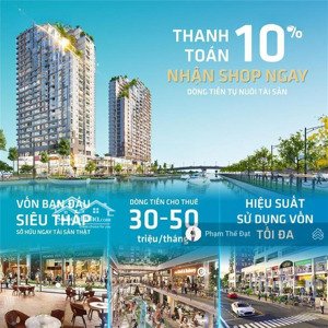 chỉ 10% nhận ngay căn mặt tiền. cho thuê 30-50 triệu/tháng. ntcb có wc, ck 13%, tặng 500 triệu nt.
