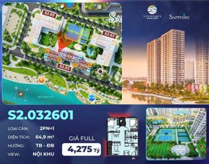 hiếm! căn 2pn+ 2wc căn góc 65m2 toà s203 view nội khu siêu đẹp,sẵn sổ nhận nhà ngay giá 4,275 tỷ