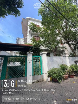 biệt thự 230ec pasteur, quận 3. dt: 15x27m cn 393,36m2, hầm + 4 tầng thang máy giá 120 tỷ
