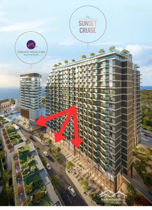 em bán căn 1pn + 1 tòa the sunset cruise, view trực diện bãi trường ngắm hoàng hôn mỗi ngày