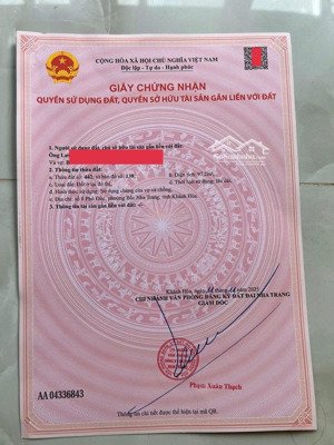 bán đất hẻm phú đức, vĩnh hoà, tp. nha trang. dt: 93m2. sổ hồng. hướng tây. gần biển. giá: 5,2 tỷ