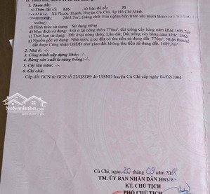 bán gấp đất quốc lộ 22, 18,6 tỷ, 2465,7 m2, mặt tiền 35,58m