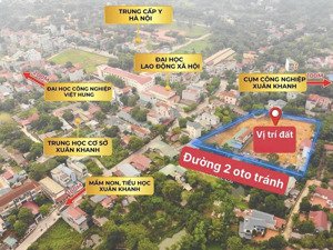bán lô đất đẹp trung tâm phường xuân khanh, sơn tây, hà nội, diện tích: 50m2, mặt tiền 5m