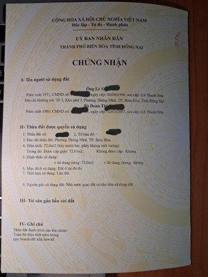 bán đất 4m x 18m hướng nam kdc võ thị sáu 5,2 tỷ đồng