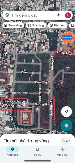 bán nền đất đường số 6 long bình _ 51m / 3tỷ250.sổ hồng riêng chính chủ- liền kề vinhomes granpark