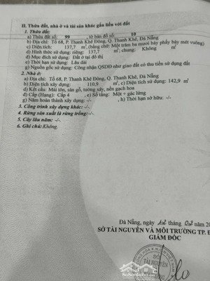 bán gấp nhà riêng 3pn, 2wc, 137m2 tại trần cao vân, thanh khê đông, đà nẵng, giá 3,9 tỷ