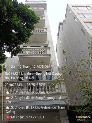 nhà 7 tầng thang máy khu dv lk 16,17,18ab, dương nội cạnh aeon mall, giá 18,x tỷ. lh 