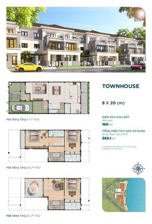 chủ bán gấp căn nhà phố 8x20-9tỷ đường thông view sông bước chân là công viên nhà đúng ru