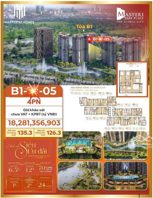 độc quyền căn hoa hậu 4pn view nhạc nước b1.19.05 - giá gốc cđt - thanh toán 30% nhận nhà