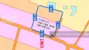 9,5 tỷ đất vuông như sân bóng đá 7.247 m2 mặt tiền 78m và 200 thổ cư đường nhựa siêu đẹp giá trị