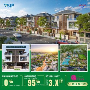 siêu phẩm hàng hiếm - biệt thự song lập dự án vsip nghệ an chỉ 7.x tỷ