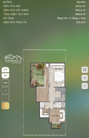 biệt thự song lập 220m sau nhà vườn chủ đề 2.000m không gian sống cực hiếm