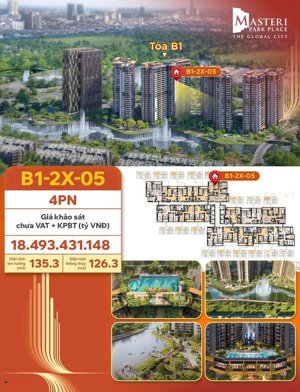 bán cc the global city, 135 triệu/m2, 135 m2 ở đỗ xuân hợp, an phú, q2, hcm