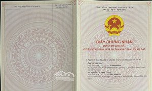 nhà đất 2 mặt tiển 220m2 khu dân cư trung tâm thị trấn an thạnh