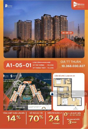 a1-05-01 - 2pn góc view sông rạch chiếc giá tốt - đầu tư chắc thắng - masteri park place tgc quận 2