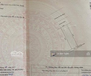 chính chủ bán lô đất đẹp 90m2(5x18) mt đường 7m5 võ văn đồng-ngay sát bãi tắm biển tân trà, gần fpt