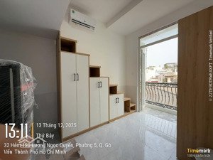 cho thuê phòng ban công full nội thất đi bộ qua iuh - ngay ngã 6 - công viên gia định