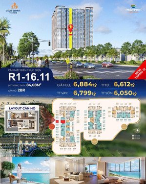 căn độc quyền 2pn toà ruby view biển thoáng mát newtown diamond - r1 - 16 - 11