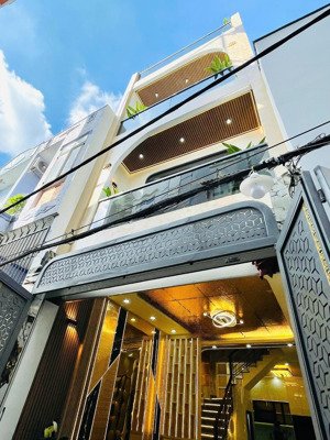 bán nhà mới 4 tầng, 5pn hẻm ôtô 4m huỳnh văn nghệ. dt: 4x12m. gần ga t3, trường chinh. chỉ 7,9tỷ