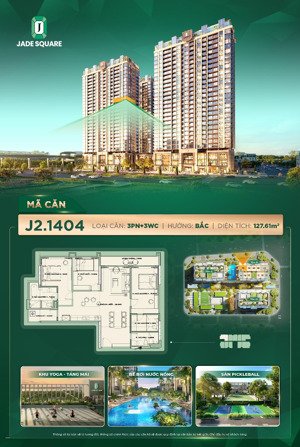 bán căn góc 3 pn jade square, nguyễn đình tứ, xuân đỉnh, bắc từ liêm, vốn đầu tư chỉ từ 2 tỷ đồng