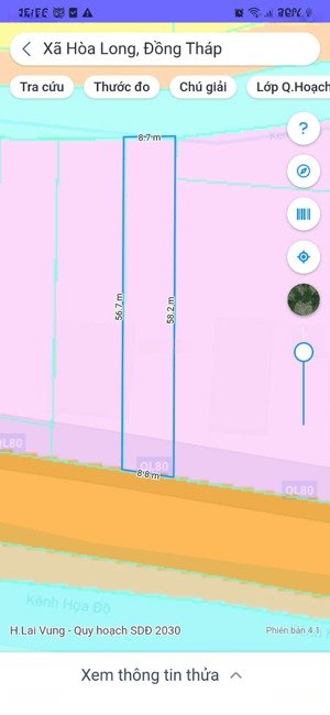 bán đất nền mặt tiền quốc lộ 80 , lai vung đồng tháp