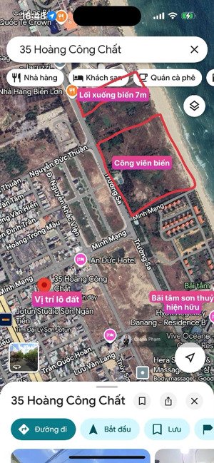 bán lô đất biển cực đẹp đường sơn thủy đông 1, khu bãi tắm sơn thủy, ngũ hành sơn. chỉ 7,3 tỷ