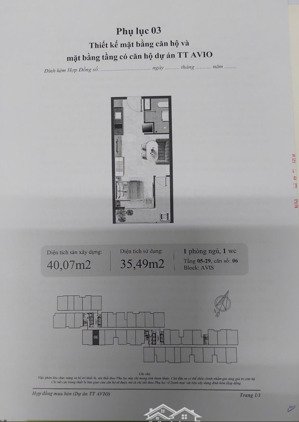 bán căn tt avio 1,5 tỷ 40,07m2 tầng 7 tháp avis ko vay, giao nhà 2027 lh 
