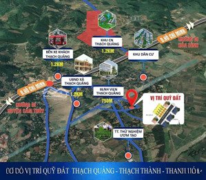 giá chỉ nhỉnh 200tr - 300tr/lô, diện tích từ 100 - 135m2 - 150m2 - gần khu cn thạch quảng