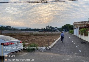 bán mảnh đất tại ngã tư vai réo thôn 7 phú cát cách quốc lộ 21, 100m giá cực tốt chỉ 33tr/1m2,