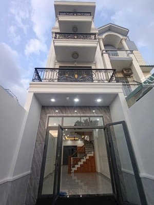 nhà mới 77m 4 tầng có sân đậu xe hơi, đường số 2 trường thọ