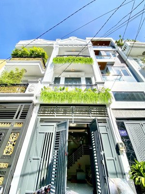 nhà pho 1/ thới an - 55m2 đúc 1 trệt 3 lầu hxh 6m full nội thất