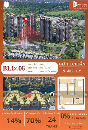 2pn ct5 the global city - masteri park place view nhạc nước