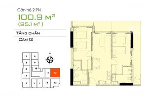 bán gấp căn 2pn vip mặt tiền thuỳ vân giá chủ đầu tư