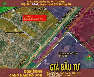 lô góc hoa hậu tái định cư cực hiếm, gần cảng logistic, kcn vin, hơn 1 tỷ xíu, đoàn xá, kiến thụy
