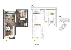 nhỉnh hơn 4 tỉ sở hữu ch 1pn + 43m2 tại mặt đường vũ trọng khánh - hà đông bàn giao full nội thất