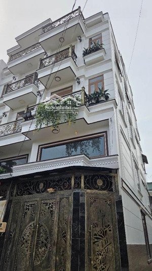 nhà khu đồng bộ, lô góc 5 tầng đẹp hoành tráng mới xây cạnh đường vành đai đường bờ sông vàm thuật