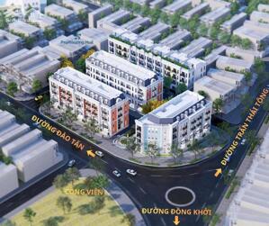 Shophouse 4 tầng tại mặt tiền đường Đào Tấn, Trần Thái Tông, TP Huế. Vị trí vàng của TP Huế