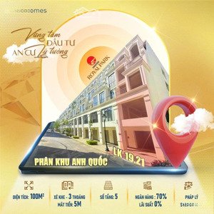 hơn 7 tỷ sở hữu liền kề xẻ khe 3 mặt thoáng, hướng đông nam lõi hồ trung tâm dự án hinode