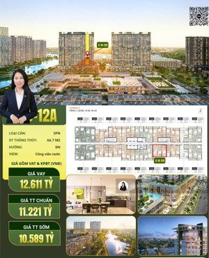 bán căn 2pn lumiere midtown view trực diện trung tâm thương mại và nhạc nước