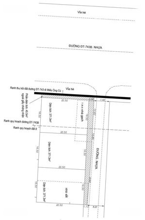 góc 2 mặt tiền đt 743 1.114m²,ngay vòng xoay an phú