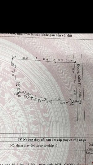 đất 2 mặt tiển xuân phú xuân tây - xuân tây bảo bình , có 300 thổ cư , thích hợp đầu thư phân lô