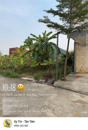 bán 75m2 đất dịch vụ lại yên lô áp góc cực thoáng, giá mềm