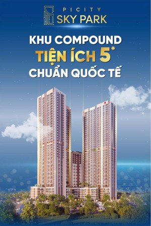 căn hộ picity sky park 5 phút phạm văn đồng, full tiện ích giá 2,7 tỷ cho căn 1pn+ 55m2