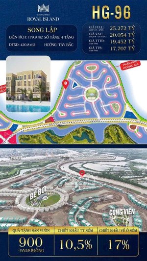 hg-96 song lập hoàng gia hiếm hoi còn lại, vị trí không thể đẹp hơn