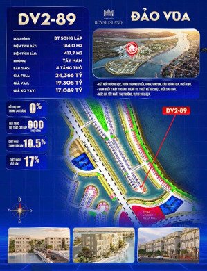 dv2-89 biệt thự song lập rẻ nhất khu đảo vua, gần vincom, cực đẹp view trước mặt rộng thoáng