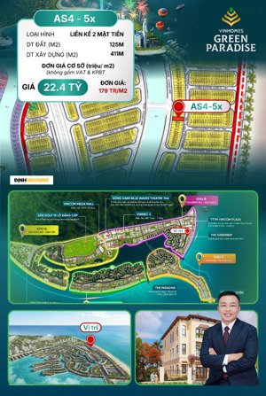 [liền kề as4 2 mặt tiền] có cam kết thuê 6%/năm diện tích 125m xây dựng 411m khu phố đêm